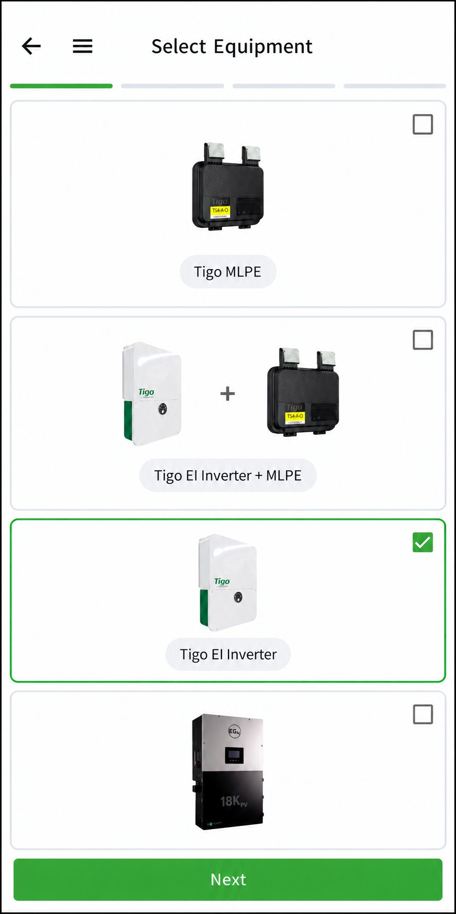 1 EMEA select equipment screen.png